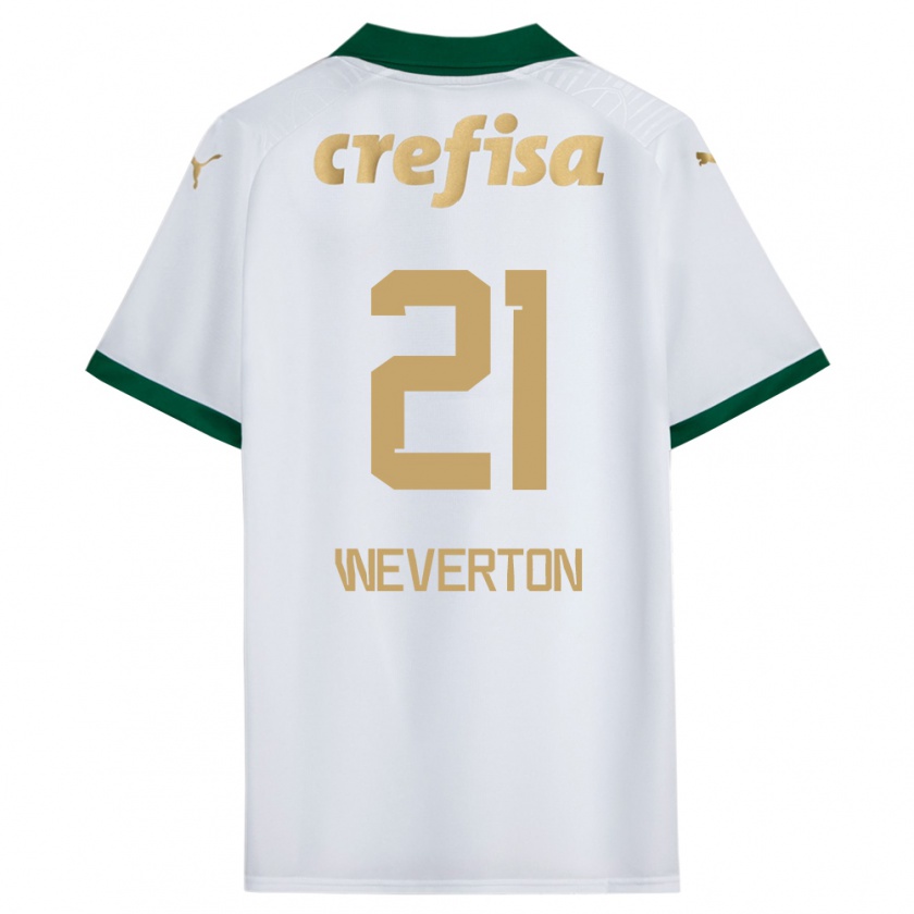 Kandiny Herren Weverton #21 Weiß Grün Auswärtstrikot Trikot 2024/25 T-Shirt