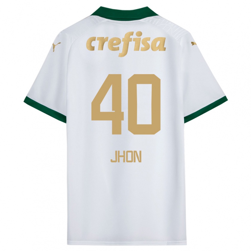 Kandiny Herren Jhon Jhon #40 Weiß Grün Auswärtstrikot Trikot 2024/25 T-Shirt