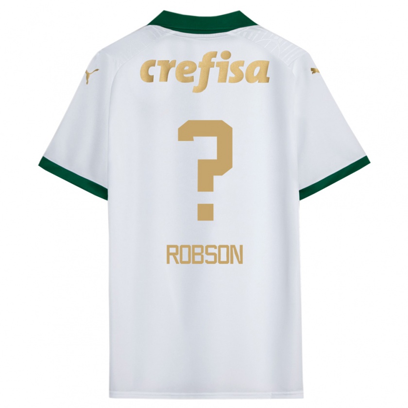 Kandiny Herren Robson #0 Weiß Grün Auswärtstrikot Trikot 2024/25 T-Shirt