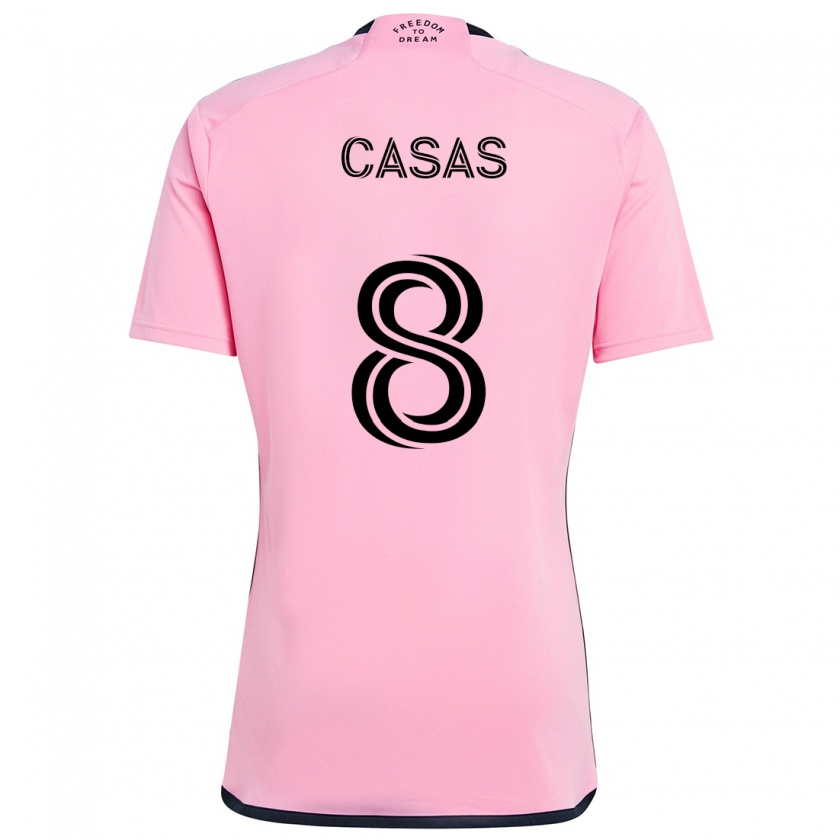 Kandiny Damen Pep Casas #8 Rosa Heimtrikot Trikot 2024/25 T-Shirt