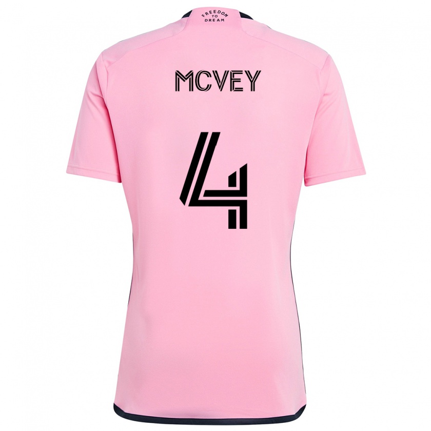 Kandiny Damen Christopher Mcvey #4 Rosa Heimtrikot Trikot 2024/25 T-Shirt