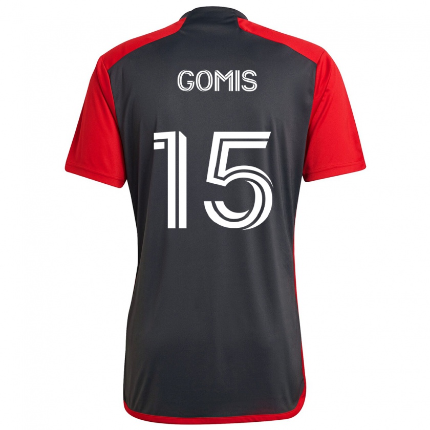 Kandiny Damen Nicksoen Gomis #15 Grau Rot Heimtrikot Trikot 2024/25 T-Shirt