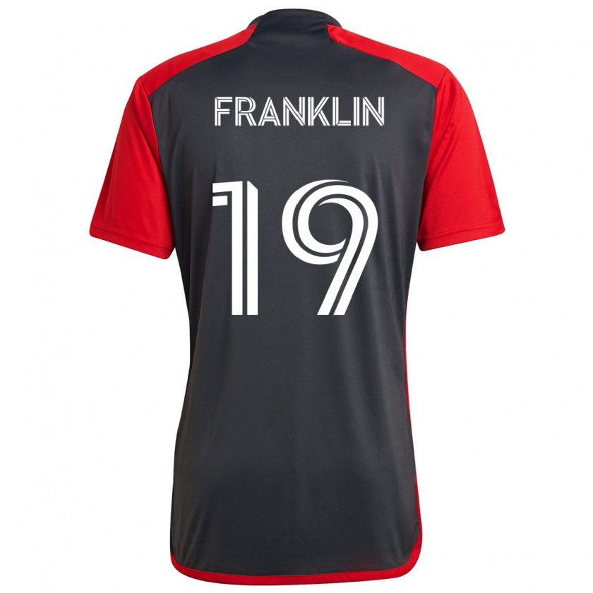 Kandiny Damen Kobe Franklin #19 Grau Rot Heimtrikot Trikot 2024/25 T-Shirt