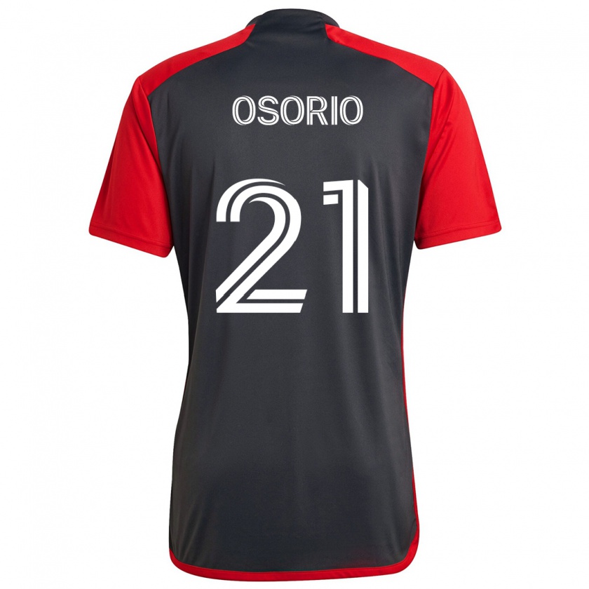 Kandiny Damen Jonathan Osorio #21 Grau Rot Heimtrikot Trikot 2024/25 T-Shirt