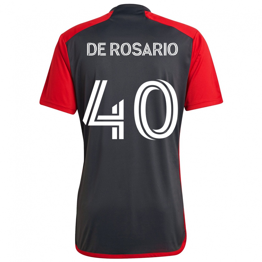 Kandiny Damen Adisa De Rosario #40 Grau Rot Heimtrikot Trikot 2024/25 T-Shirt