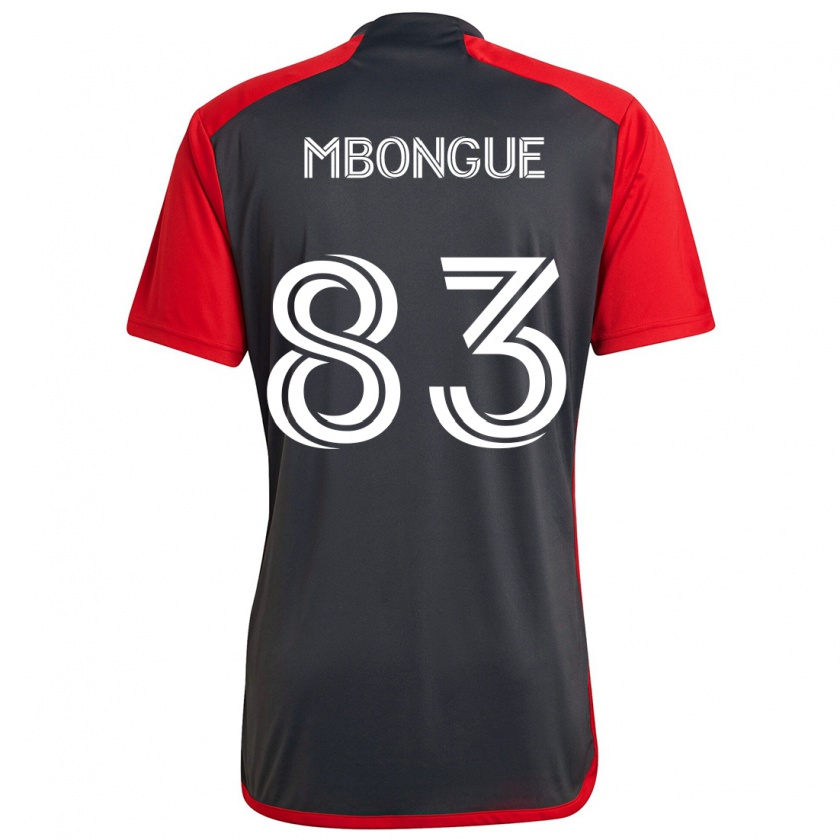 Kandiny Damen Hugo Mbongue #83 Grau Rot Heimtrikot Trikot 2024/25 T-Shirt