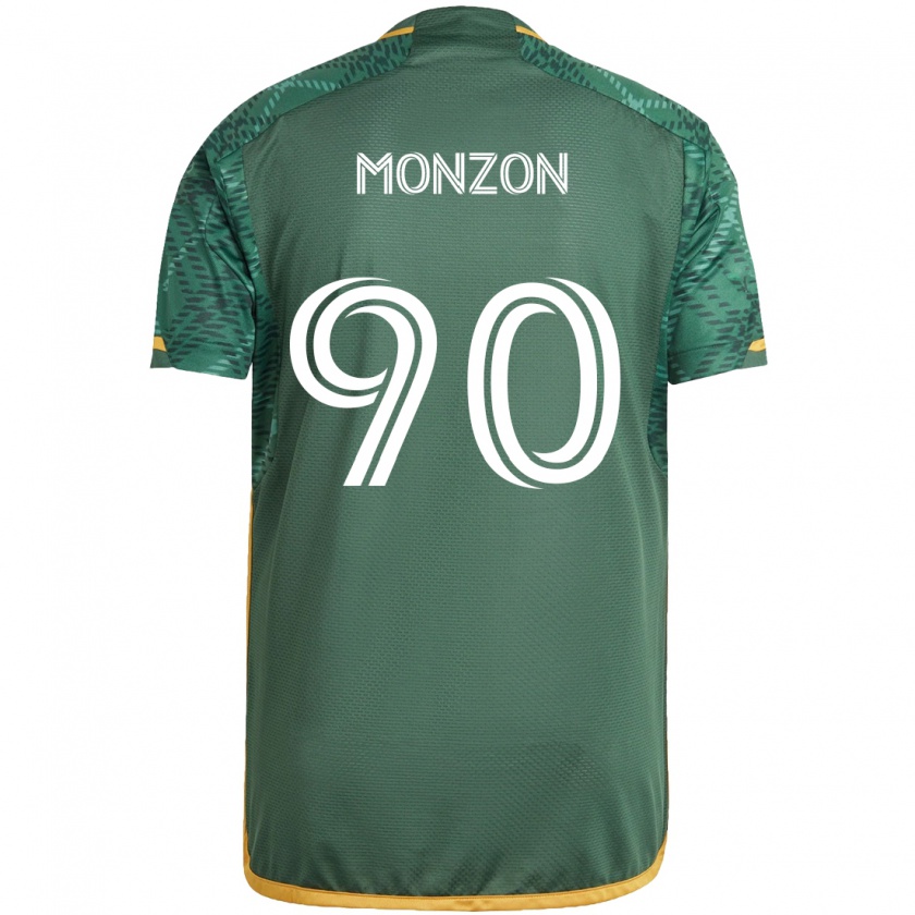 Kandiny Damen Florián Monzón #90 Grün Orange Heimtrikot Trikot 2024/25 T-Shirt