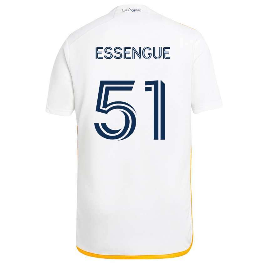 Kandiny Damen Ascel Essengue #51 Weiß Gelb Heimtrikot Trikot 2024/25 T-Shirt