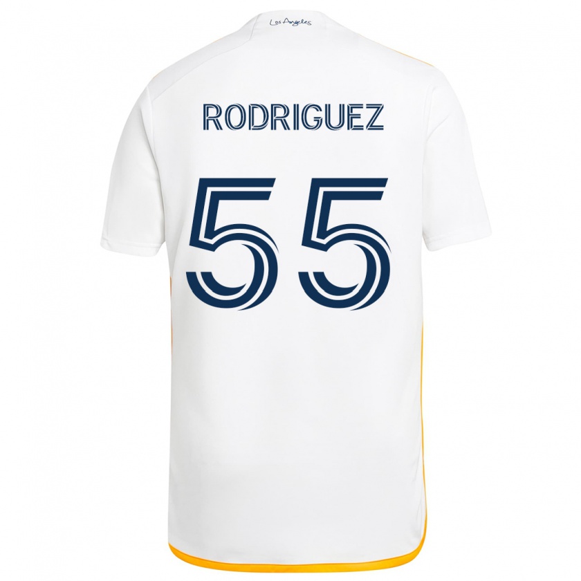 Kandiny Damen Diego Rodriguez #55 Weiß Gelb Heimtrikot Trikot 2024/25 T-Shirt