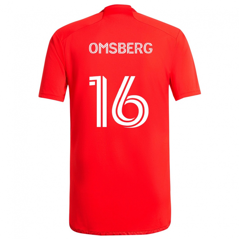 Kandiny Damen Wyatt Omsberg #16 Rot-Weiss Heimtrikot Trikot 2024/25 T-Shirt