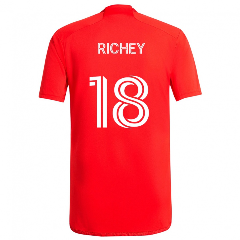 Kandiny Damen Spencer Richey #18 Rot-Weiss Heimtrikot Trikot 2024/25 T-Shirt