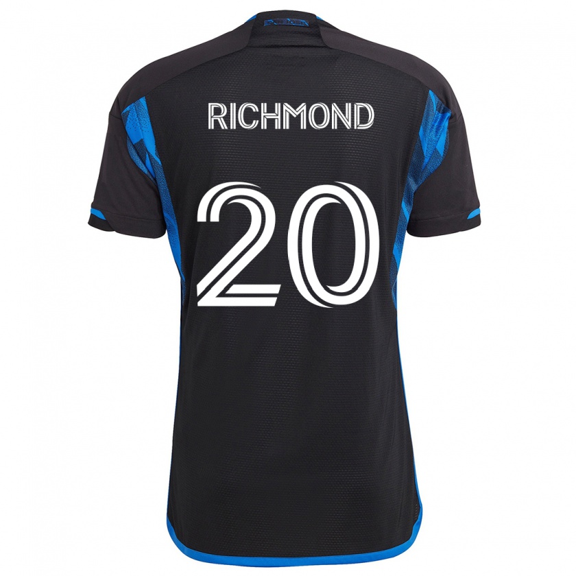 Kandiny Damen Will Richmond #20 Blau Schwarz Heimtrikot Trikot 2024/25 T-Shirt