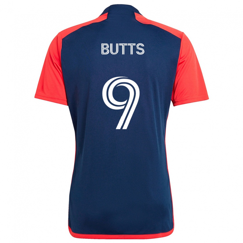 Kandiny Damen Liam Butts #9 Blau Rot Heimtrikot Trikot 2024/25 T-Shirt