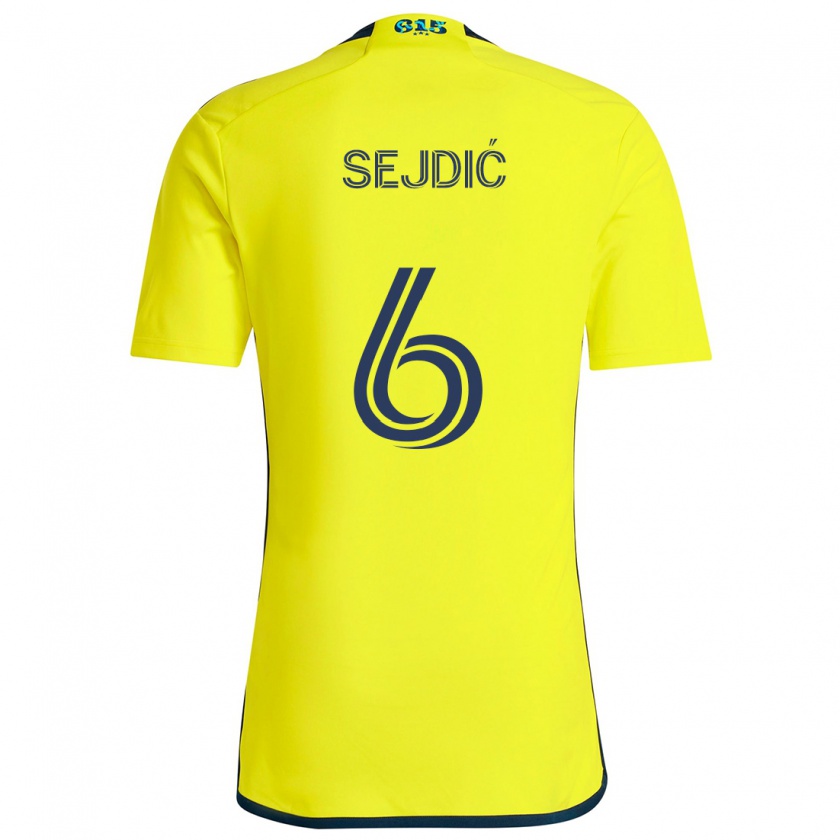 Kandiny Damen Amar Sejdić #6 Gelb Blau Heimtrikot Trikot 2024/25 T-Shirt