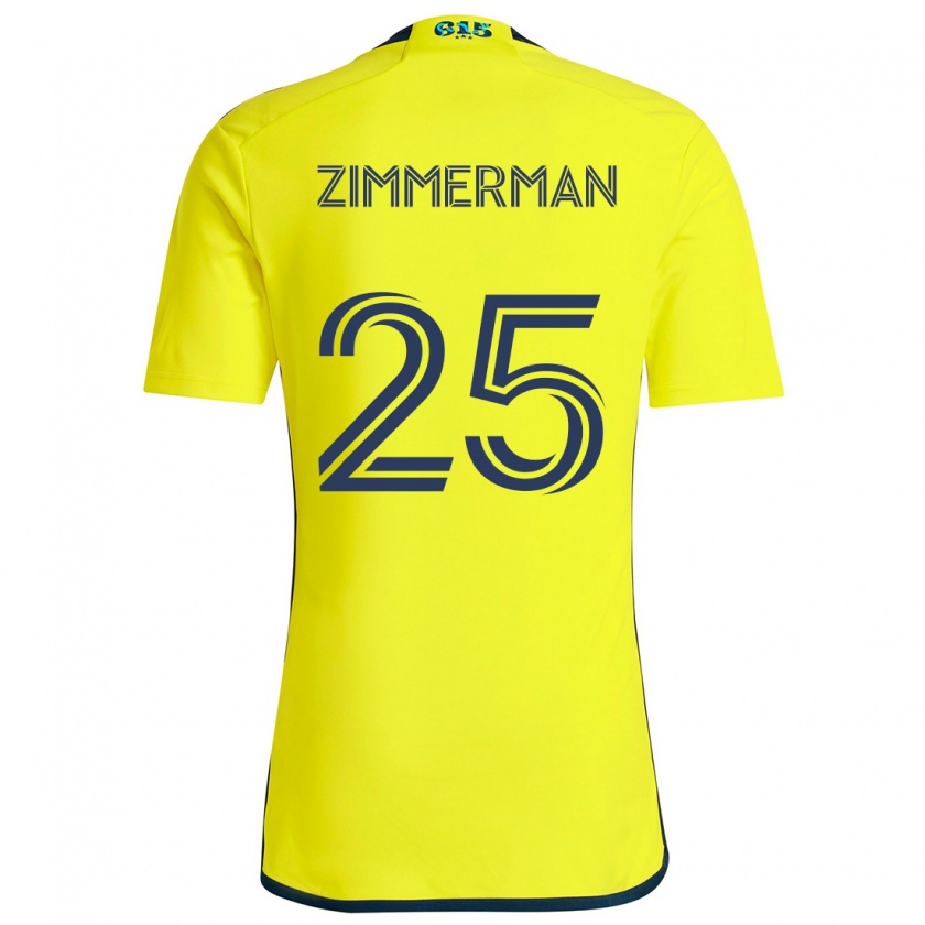 Kandiny Damen Walker Zimmerman #25 Gelb Blau Heimtrikot Trikot 2024/25 T-Shirt