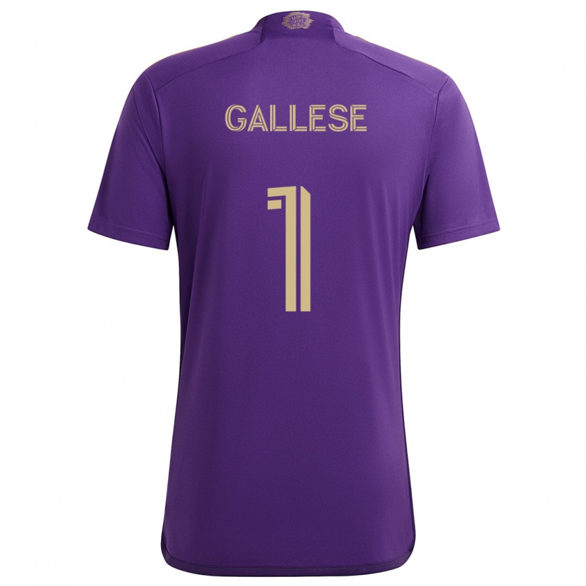 Kandiny Damen Pedro Gallese #1 Lila Gelb Heimtrikot Trikot 2024/25 T-Shirt