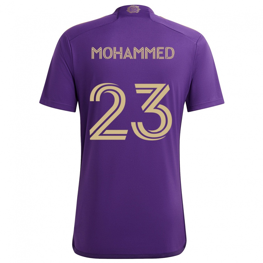 Kandiny Damen Shak Mohammed #23 Lila Gelb Heimtrikot Trikot 2024/25 T-Shirt