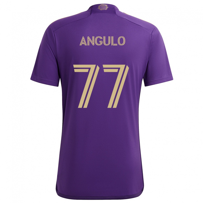 Kandiny Damen Iván Angulo #77 Lila Gelb Heimtrikot Trikot 2024/25 T-Shirt