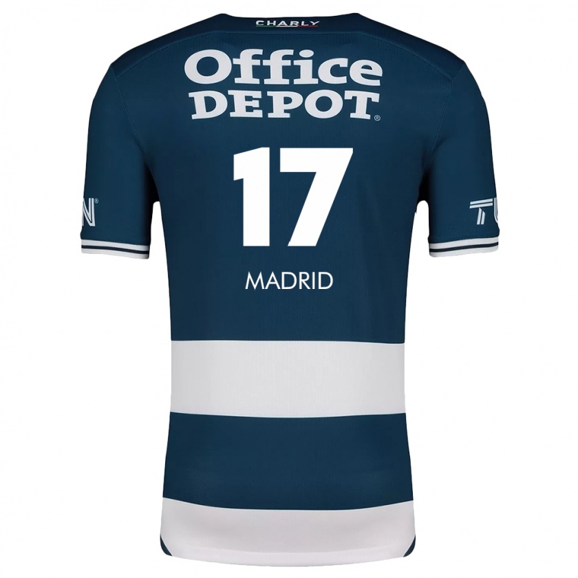 Kandiny Damen Yanín Madrid #17 Blau Weiss Heimtrikot Trikot 2024/25 T-Shirt