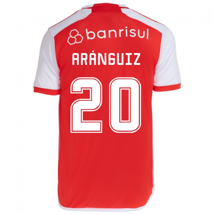 Kandiny Damen Charles Aránguiz #20 Rot-Weiss Heimtrikot Trikot 2024/25 T-Shirt