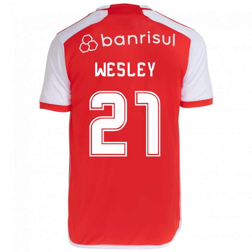 Kandiny Damen Wesley #21 Rot-Weiss Heimtrikot Trikot 2024/25 T-Shirt