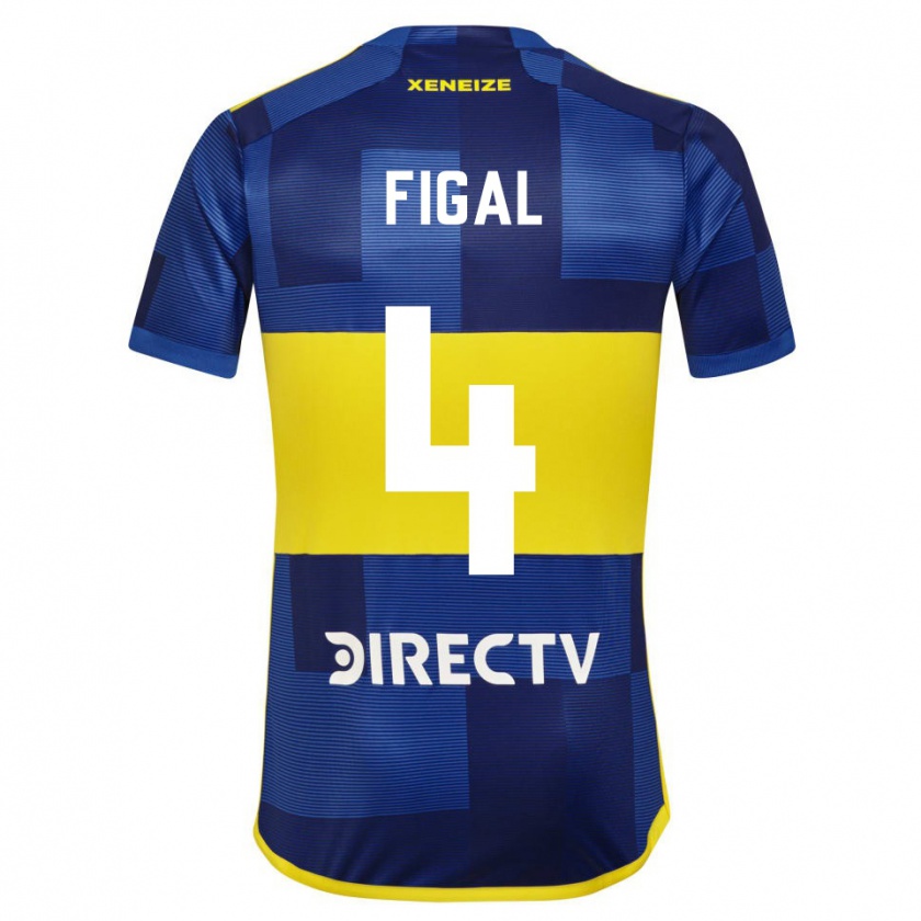 Kandiny Damen Nicolás Figal #4 Blau Gelb Heimtrikot Trikot 2024/25 T-Shirt