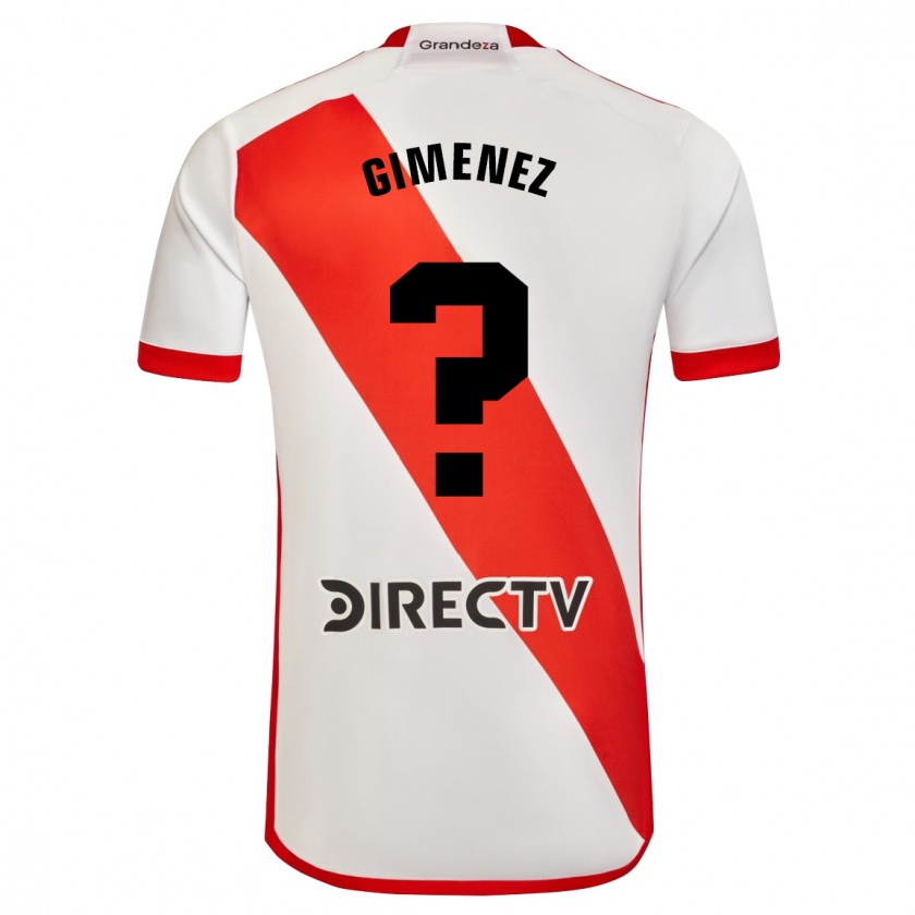 Kandiny Damen Ulises Giménez #0 Weiß Rot Heimtrikot Trikot 2024/25 T-Shirt