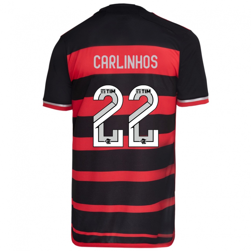 Kandiny Damen Carlinhos #22 Rot Schwarz Heimtrikot Trikot 2024/25 T-Shirt