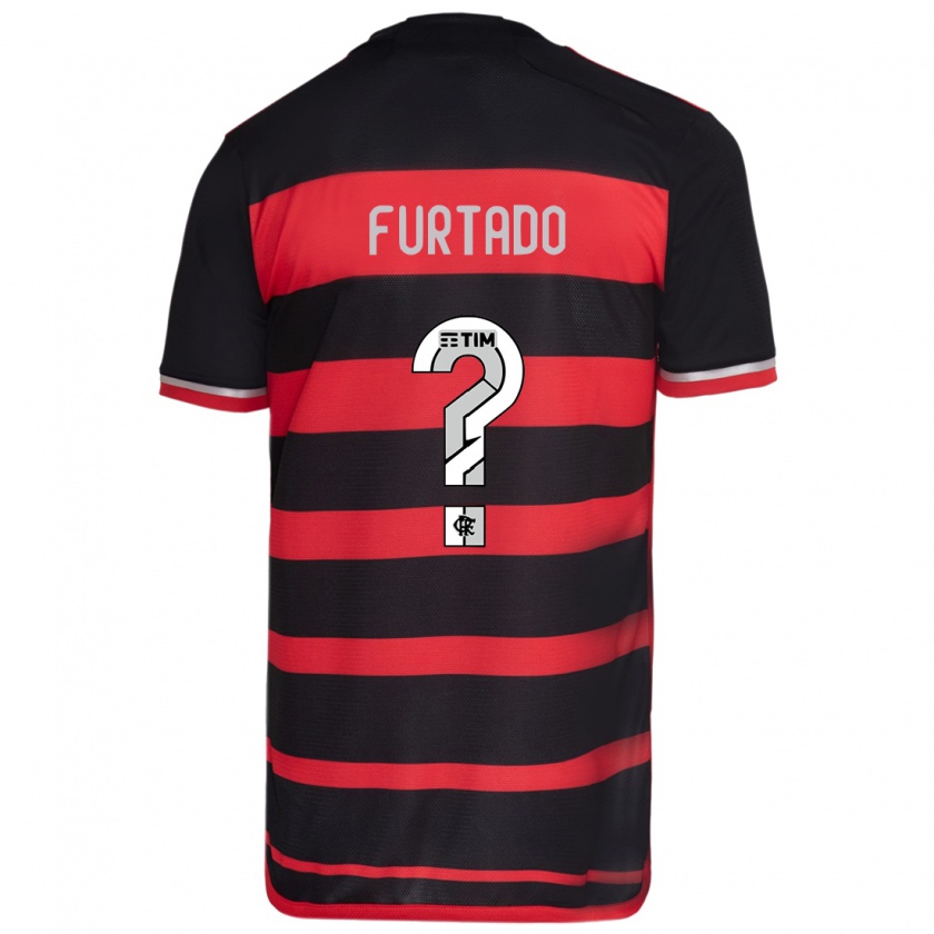 Kandiny Damen Lucas Furtado #0 Rot Schwarz Heimtrikot Trikot 2024/25 T-Shirt