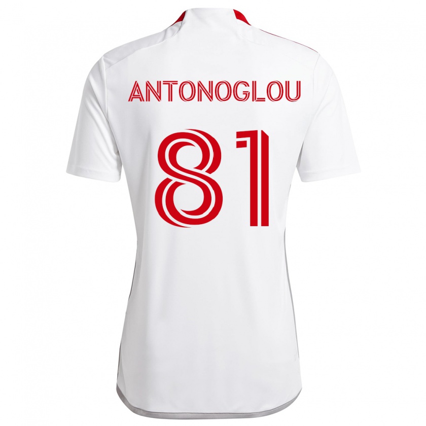 Kandiny Damen Themi Antonoglou #81 Weiß Rot Auswärtstrikot Trikot 2024/25 T-Shirt