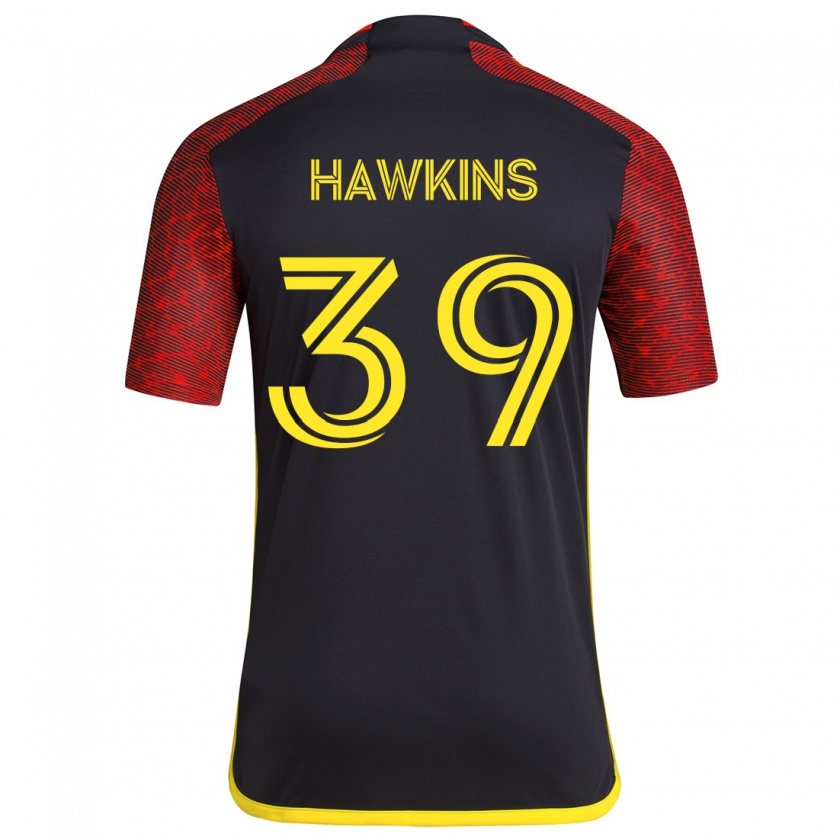 Kandiny Damen Stuart Hawkins #39 Rot Schwarz Auswärtstrikot Trikot 2024/25 T-Shirt