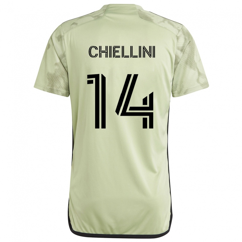 Kandiny Damen Giorgio Chiellini #14 Hellgrün Auswärtstrikot Trikot 2024/25 T-Shirt