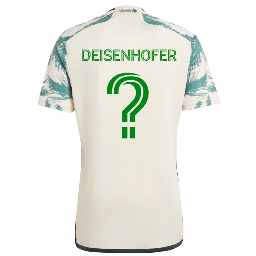 Kandiny Damen Maximilian Deisenhofer #0 Beige Braun Auswärtstrikot Trikot 2024/25 T-Shirt