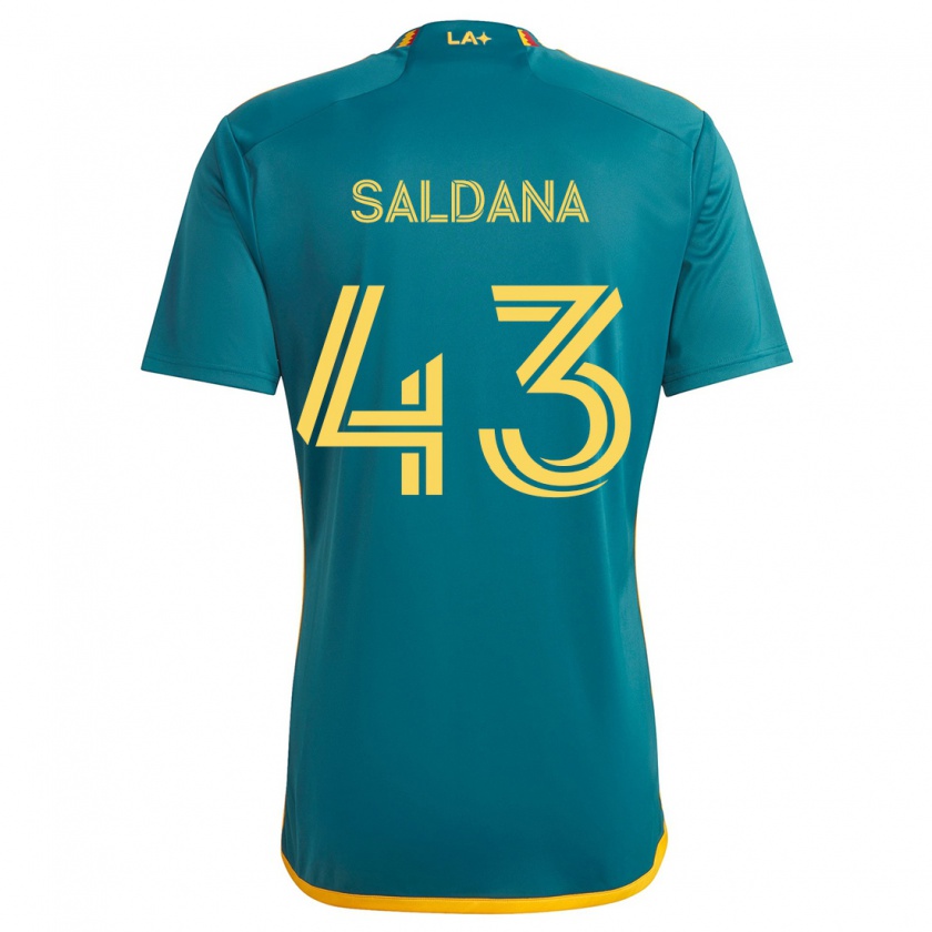 Kandiny Damen Adam Saldaña #43 Grün Gelb Auswärtstrikot Trikot 2024/25 T-Shirt