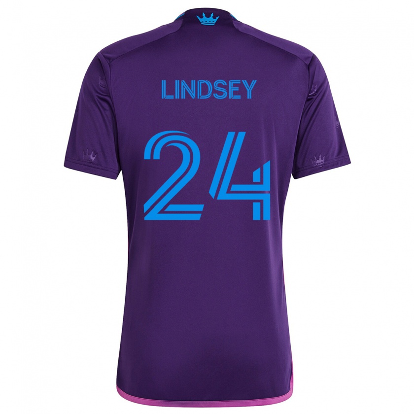 Kandiny Damen Jaylin Lindsey #24 Lila-Blau Auswärtstrikot Trikot 2024/25 T-Shirt