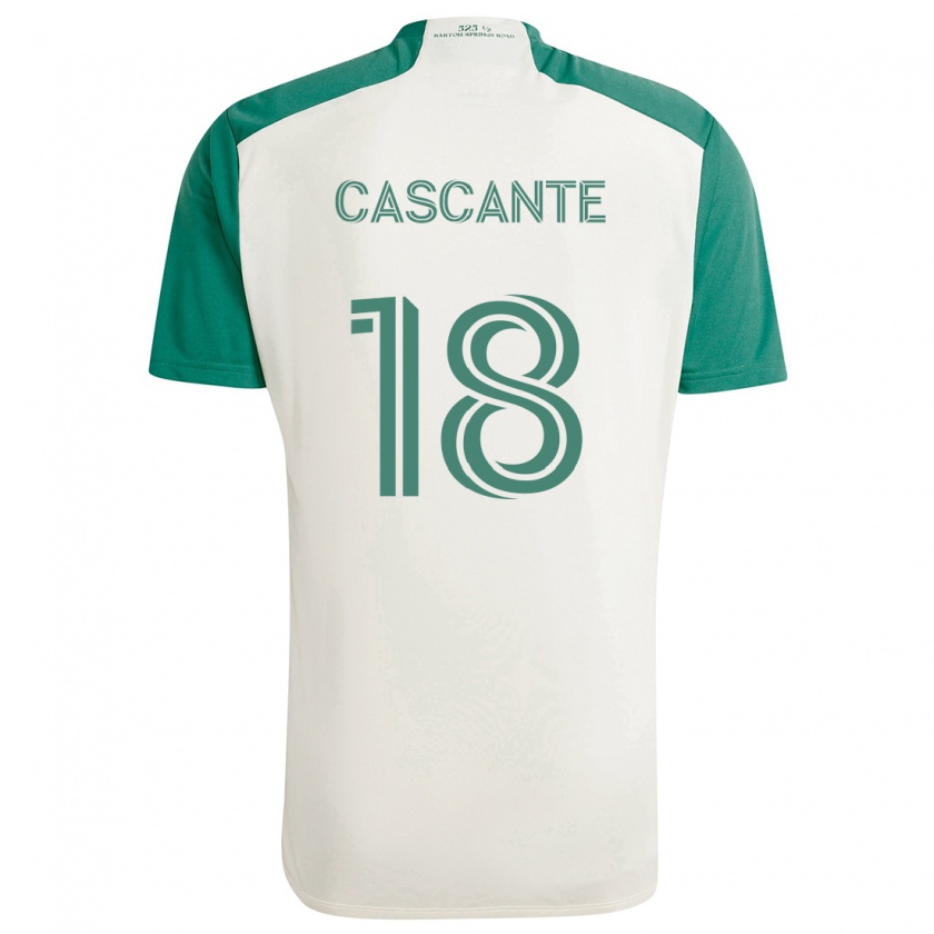 Kandiny Damen Julio Cascante #18 Braune Farben Grün Auswärtstrikot Trikot 2024/25 T-Shirt