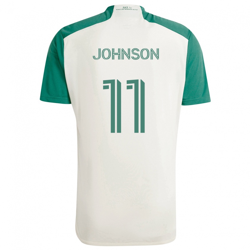 Kandiny Damen Emmanuel Johnson #11 Braune Farben Grün Auswärtstrikot Trikot 2024/25 T-Shirt