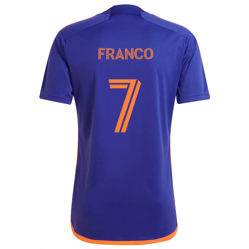 Kandiny Damen Iván Franco #7 Lila Orange Auswärtstrikot Trikot 2024/25 T-Shirt