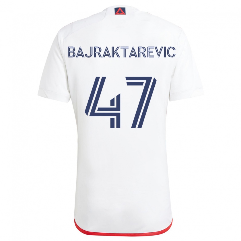 Kandiny Damen Esmir Bajraktarević #47 Weiß Rot Auswärtstrikot Trikot 2024/25 T-Shirt