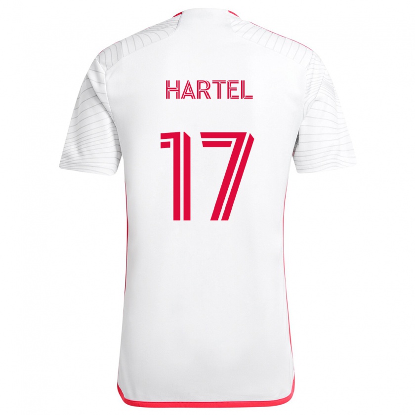 Kandiny Damen Marcel Hartel #17 Weiß Rot Auswärtstrikot Trikot 2024/25 T-Shirt