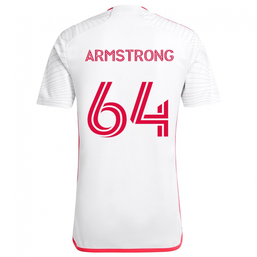 Kandiny Damen Dida Armstrong #64 Weiß Rot Auswärtstrikot Trikot 2024/25 T-Shirt