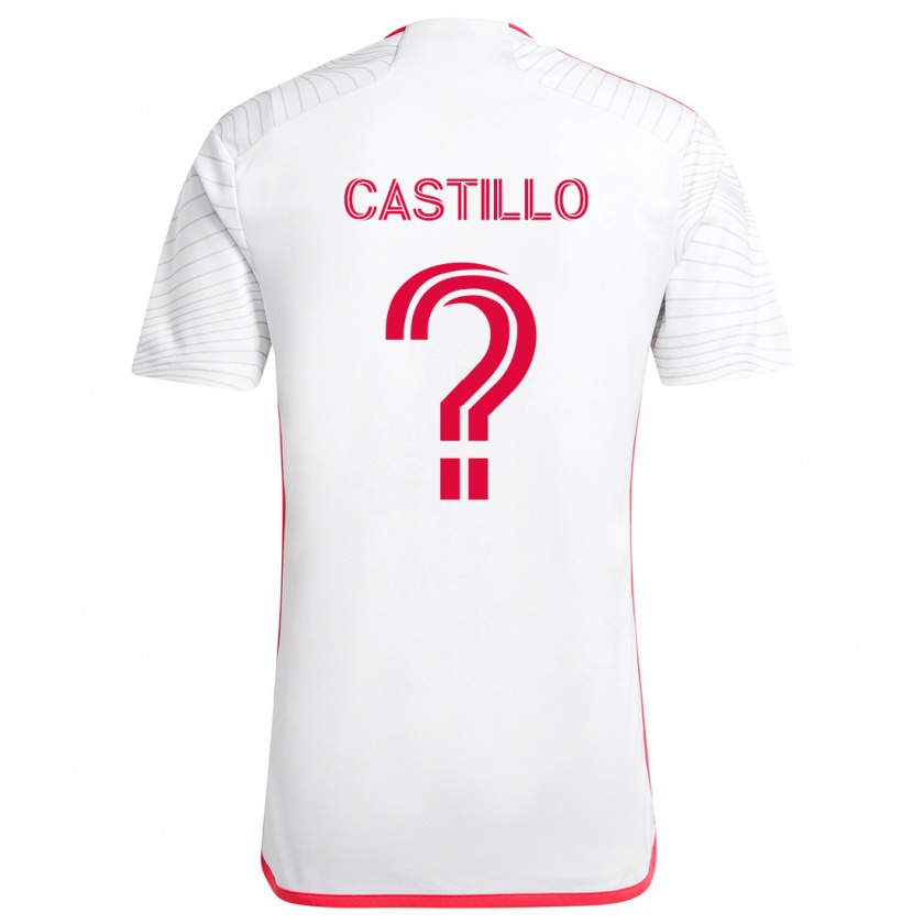 Kandiny Damen Jayson Castillo #0 Weiß Rot Auswärtstrikot Trikot 2024/25 T-Shirt