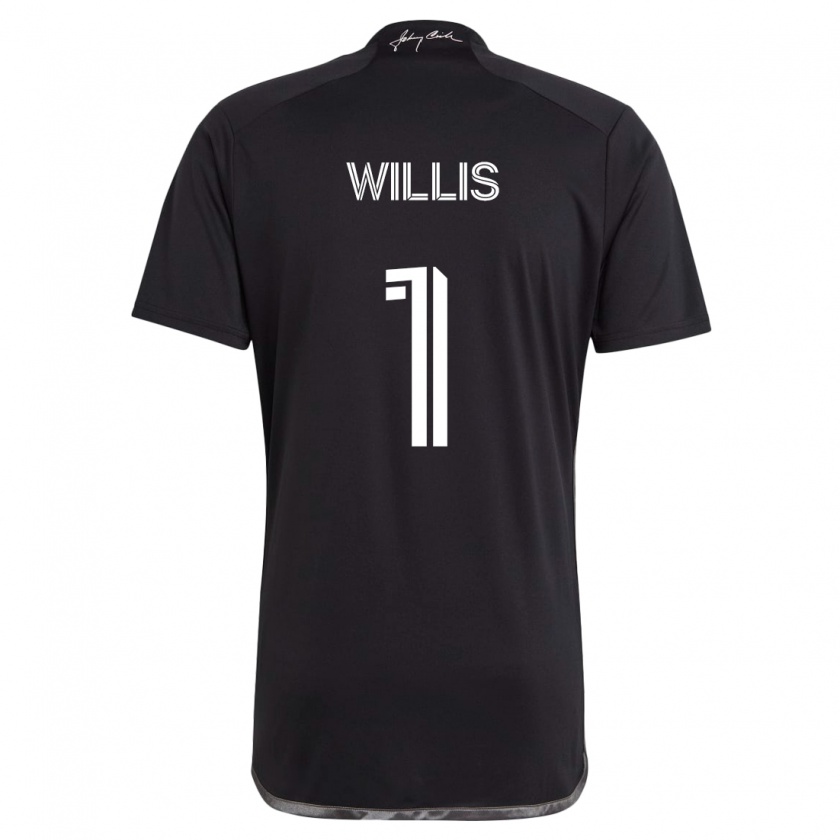 Kandiny Damen Joe Willis #1 Schwarz Auswärtstrikot Trikot 2024/25 T-Shirt