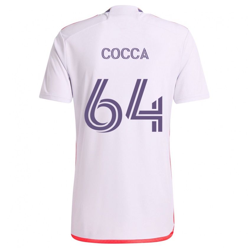 Kandiny Damen Manuel Cocca #64 Weiß Rot Lila Auswärtstrikot Trikot 2024/25 T-Shirt