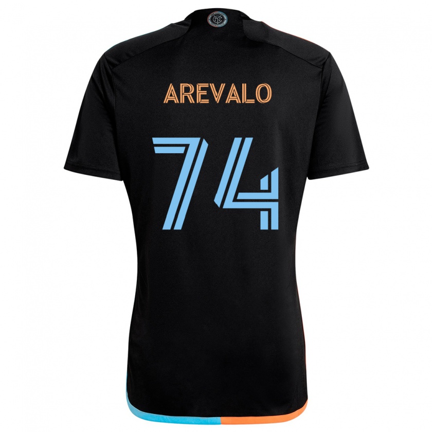 Kandiny Damen Ronny Arévalo #74 Schwarz Orange Blau Auswärtstrikot Trikot 2024/25 T-Shirt