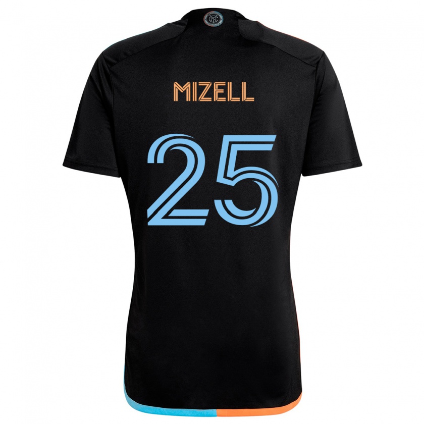 Kandiny Damen Cody Mizell #25 Schwarz Orange Blau Auswärtstrikot Trikot 2024/25 T-Shirt