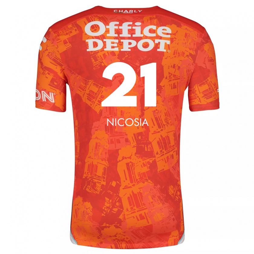 Kandiny Damen Nina Nicosia #21 Orange Weiß Auswärtstrikot Trikot 2024/25 T-Shirt