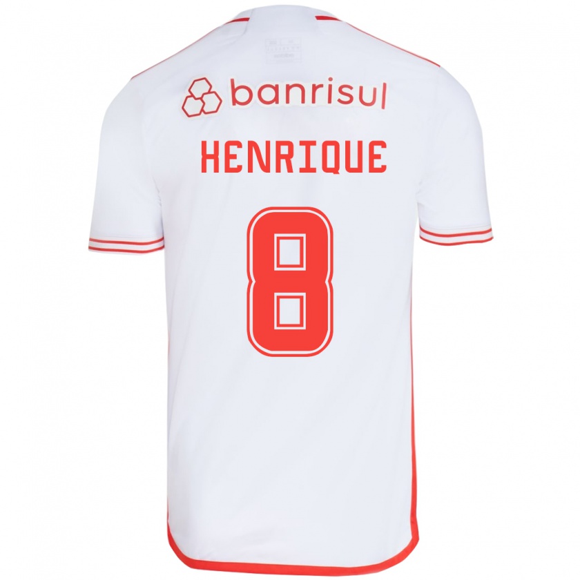 Kandiny Damen Bruno Henrique #8 Weiß Rot Auswärtstrikot Trikot 2024/25 T-Shirt