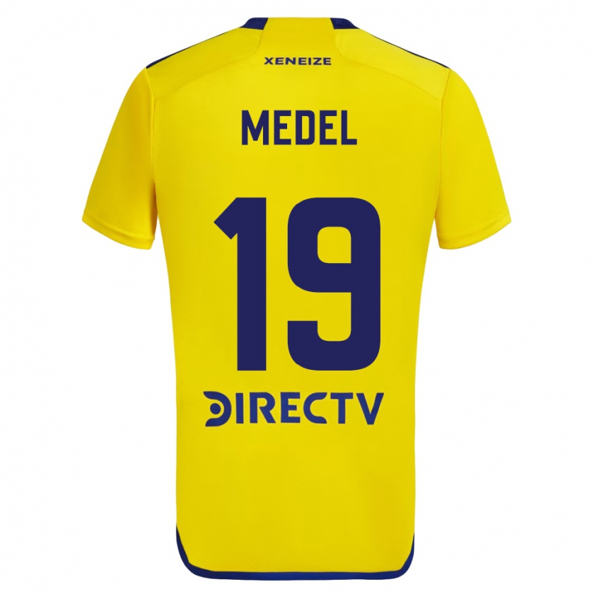 Kandiny Damen Gary Medel #19 Gelb Blau Auswärtstrikot Trikot 2024/25 T-Shirt