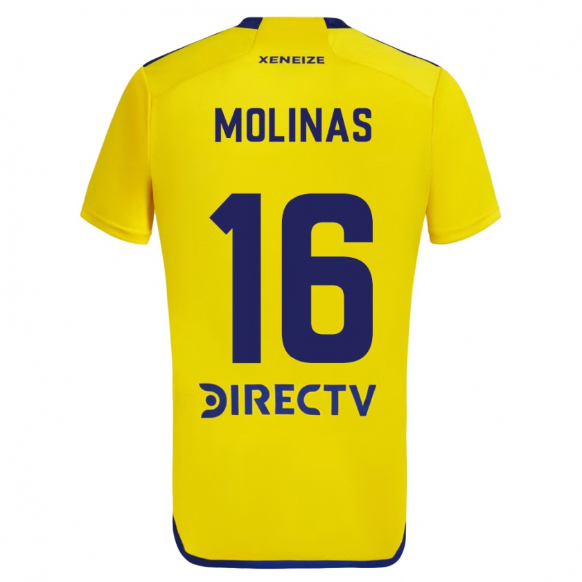 Kandiny Damen Aaron Molinas #16 Gelb Blau Auswärtstrikot Trikot 2024/25 T-Shirt